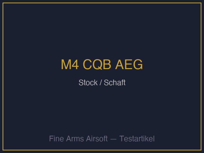 M4 CQB AEG – Stock